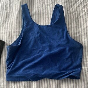 Blue Sleeveless Sports Bra Top